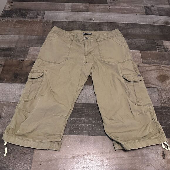 Arc'teryx khaki tan cargo capri crop pants size 8 women's 18" ins - Picture 1 of 9